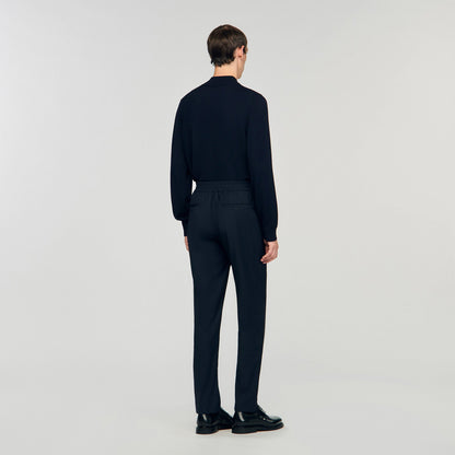 Elasticated straight-leg trousers | Sandro