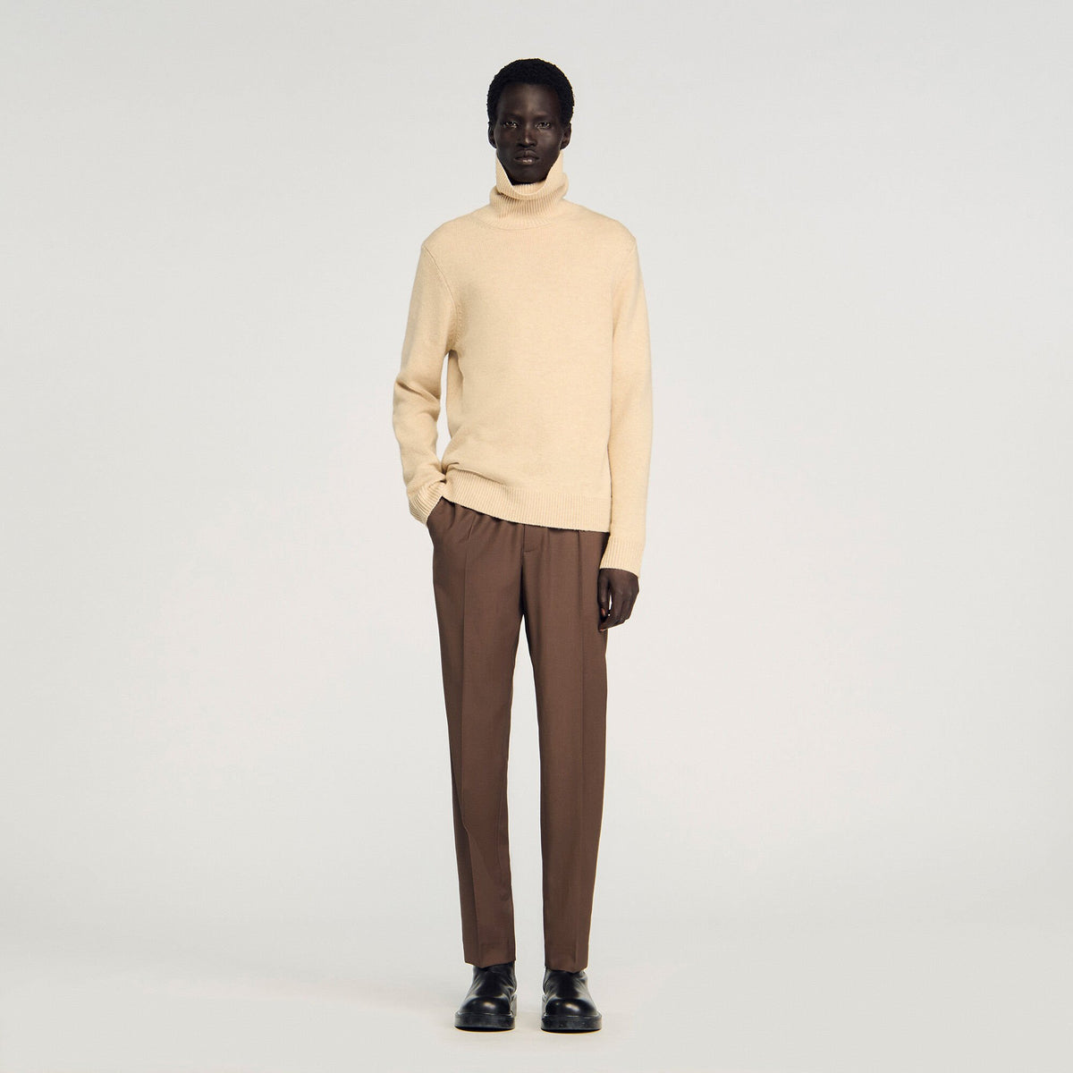 Elasticated straight-leg pants | Sandro