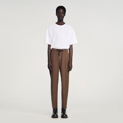 Elasticated straight-leg pants | Sandro