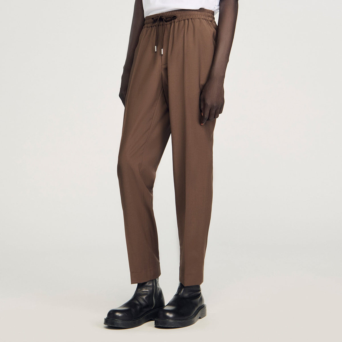 Elasticated straight-leg pants | Sandro