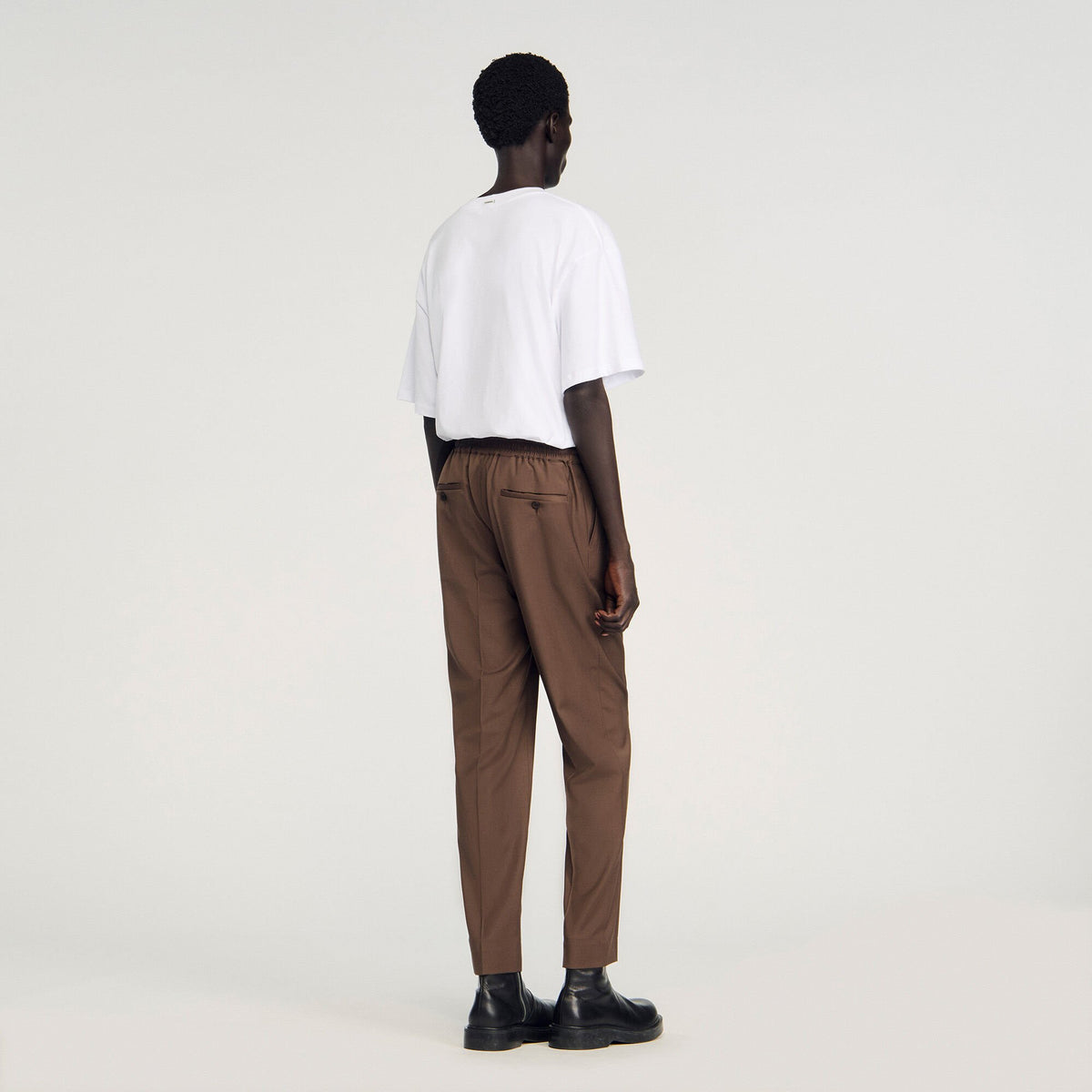 Elasticated straight-leg pants | Sandro