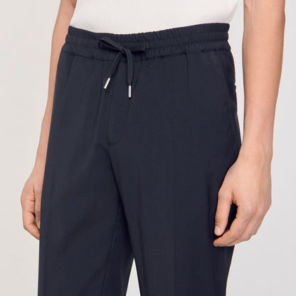 Elasticated straight-leg trousers | Sandro