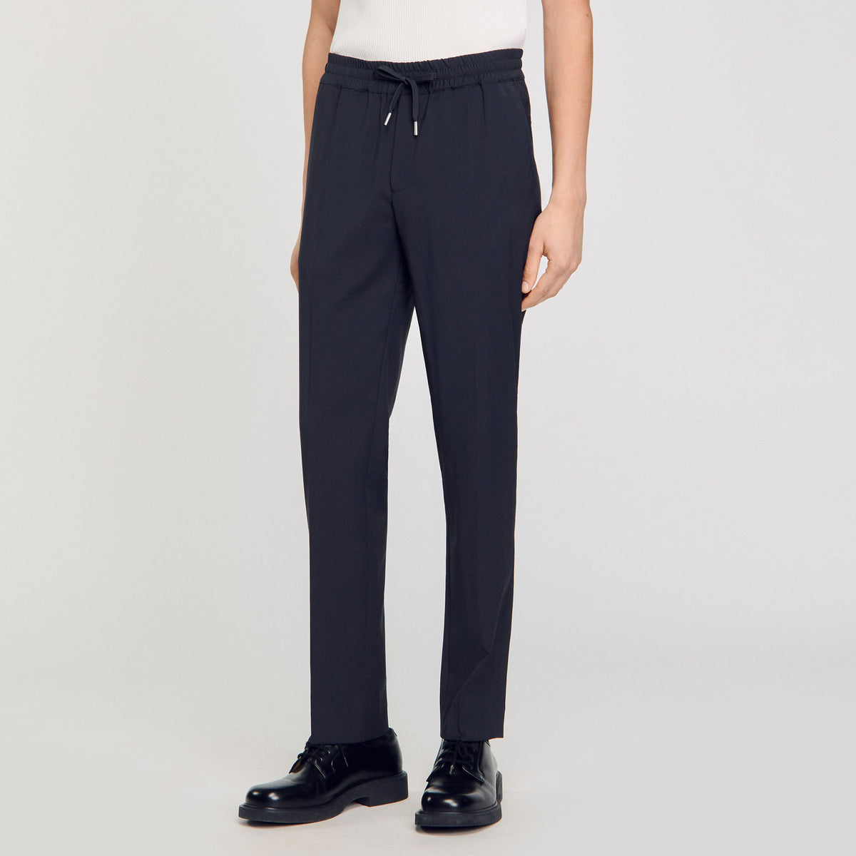 Elasticated straight-leg trousers | Sandro