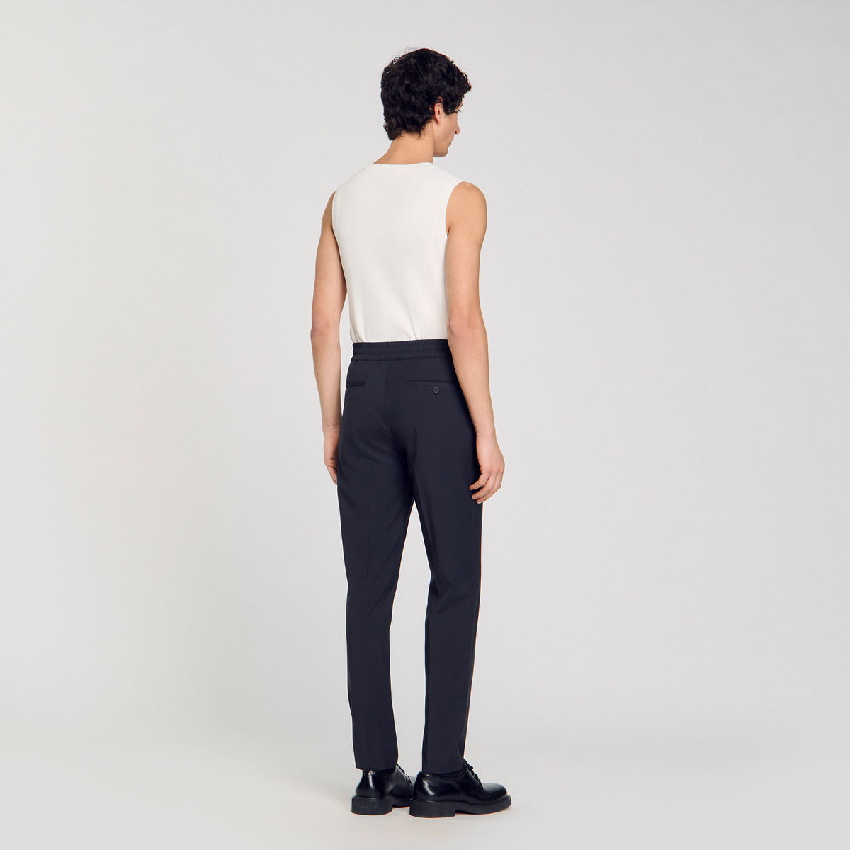 Elasticated straight-leg trousers | Sandro