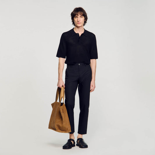 Cotton carrot-cut trousers | Sandro