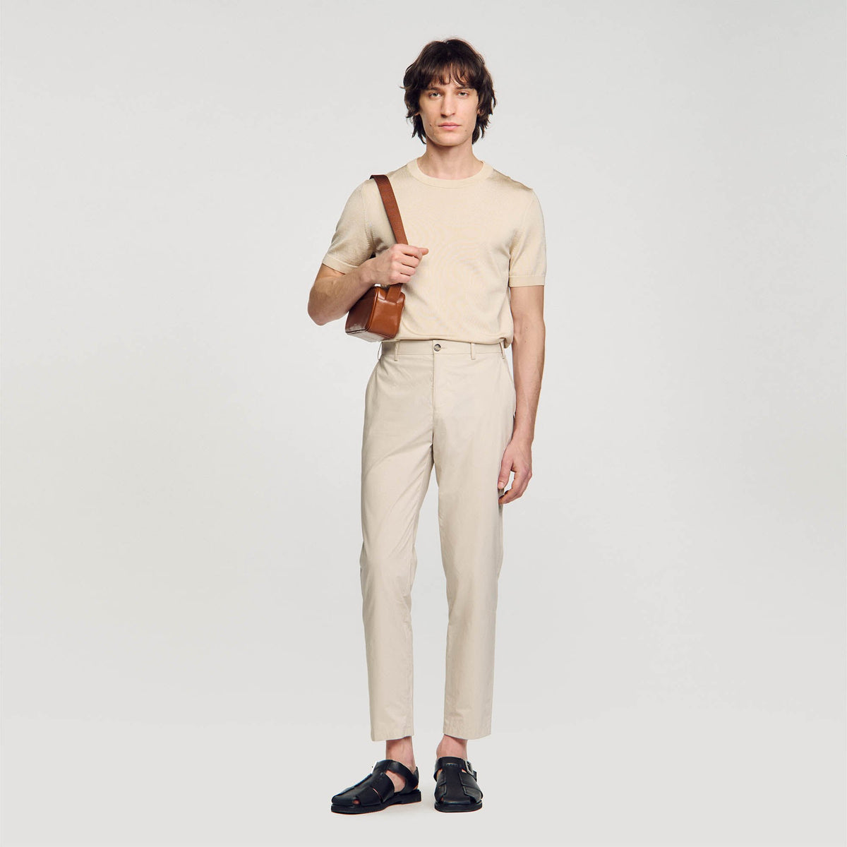 Cotton carrot-cut trousers | Sandro