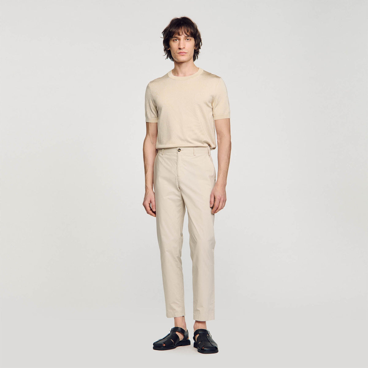 Cotton carrot-cut trousers | Sandro