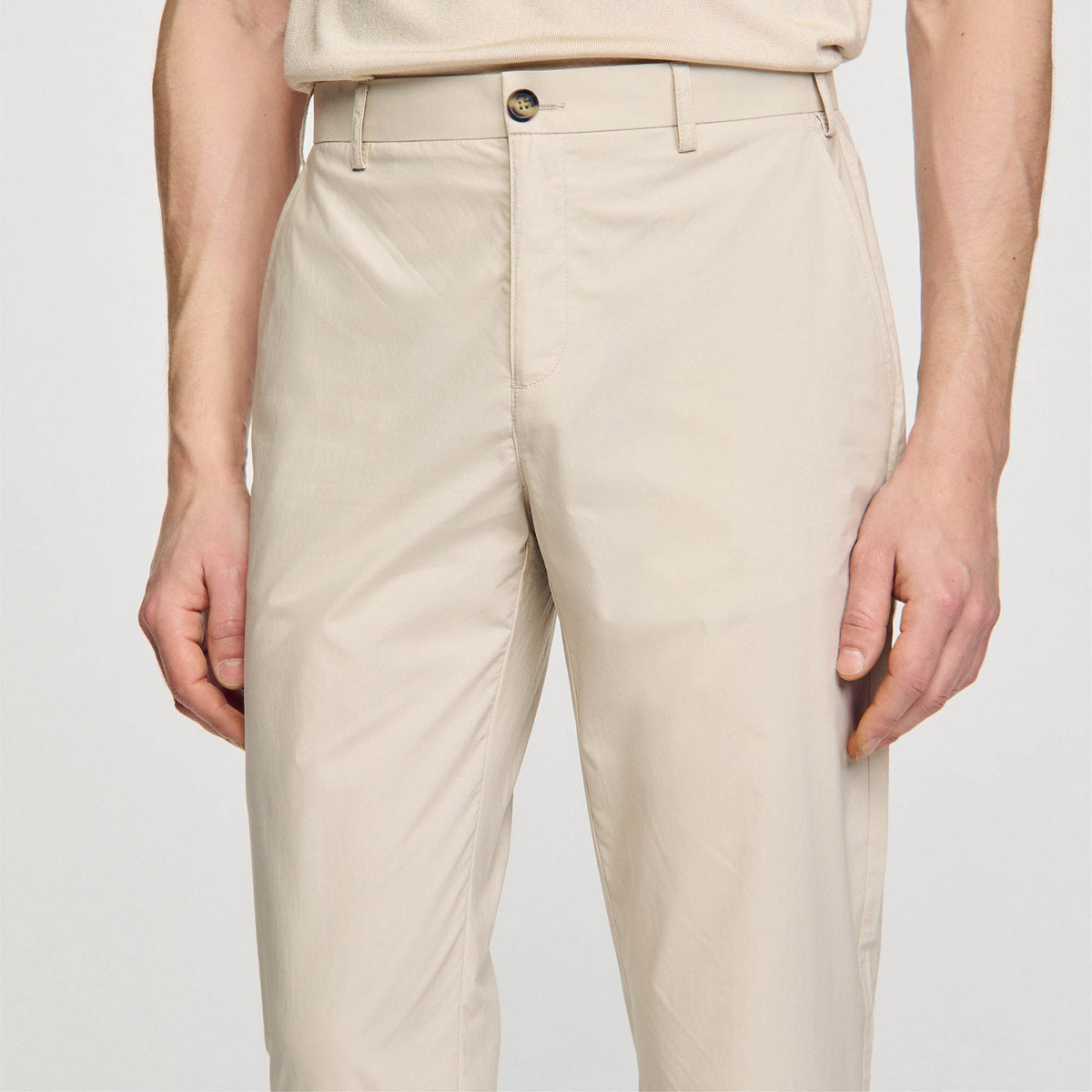 Cotton carrot-cut trousers | Sandro