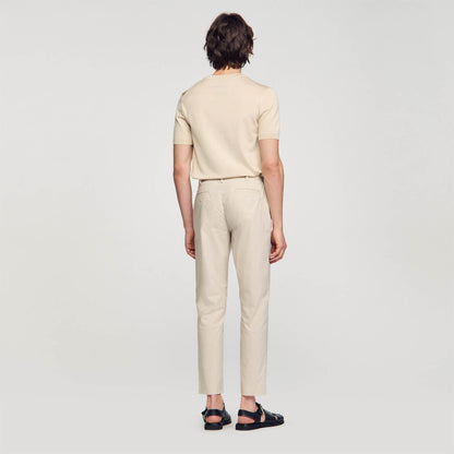 Cotton carrot-cut trousers | Sandro