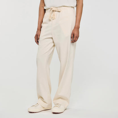 Wide-leg elasticated cotton trousers | Sandro