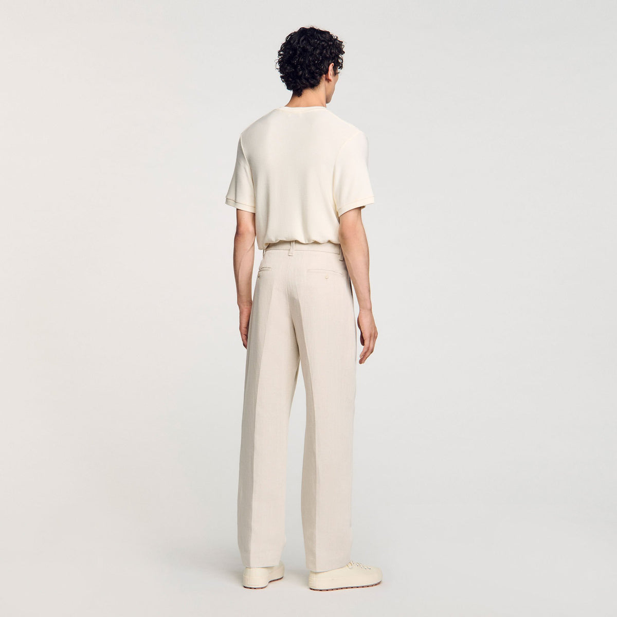 Wide-leg trousers with creases | Sandro