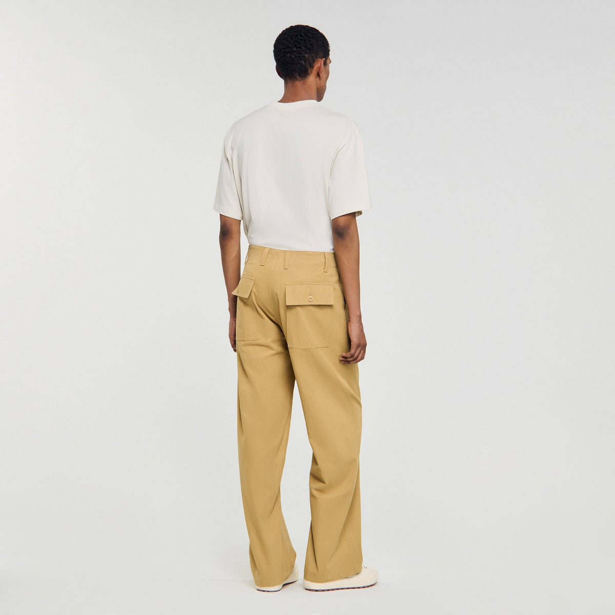 Wide-leg cotton trousers | Sandro