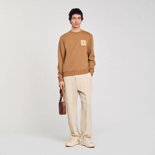 Sweatshirt with flower patch | Sandro