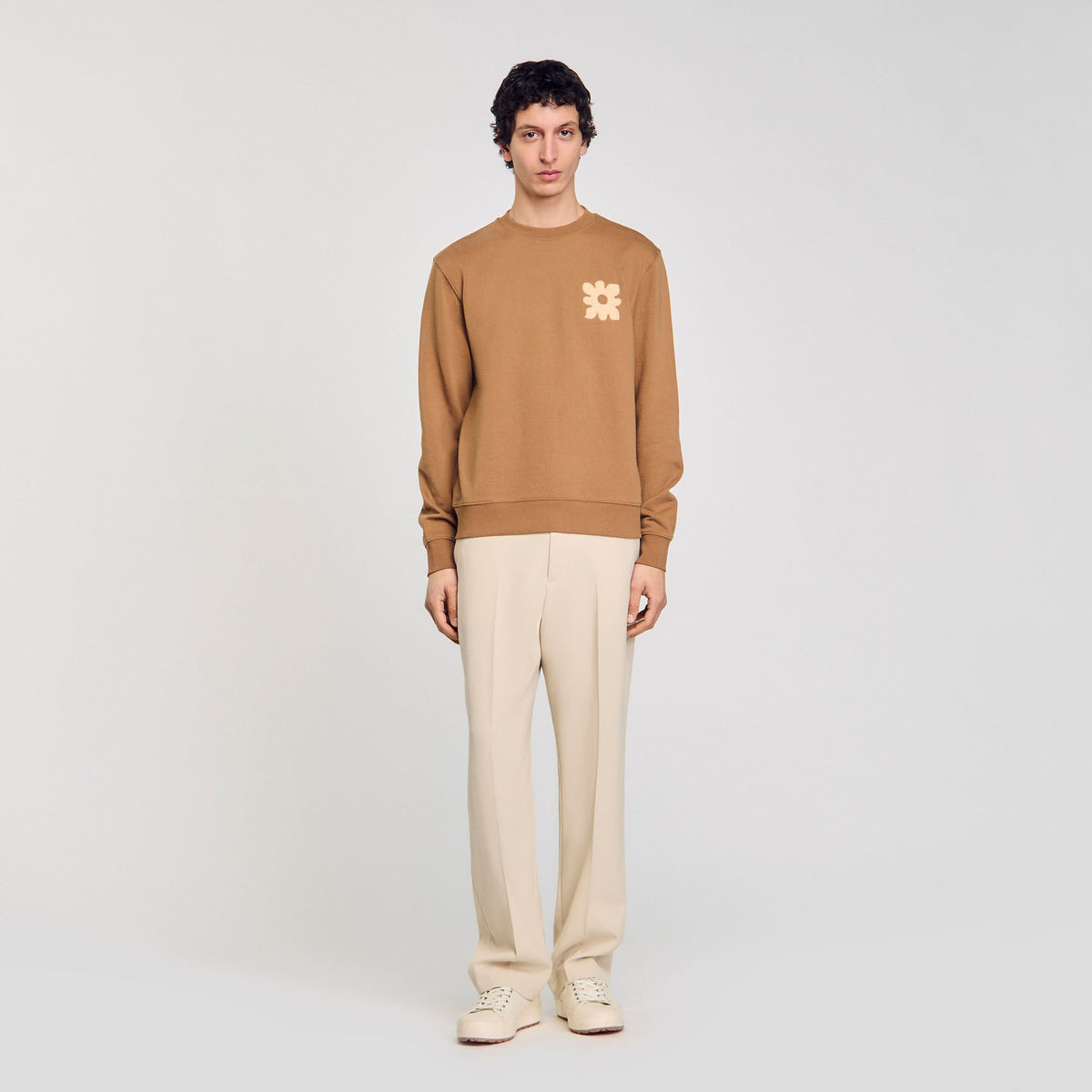 Sweatshirt with flower patch | Sandro