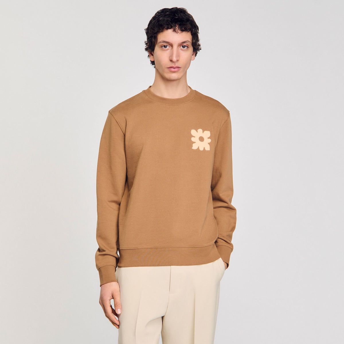 Sweatshirt with flower patch | Sandro