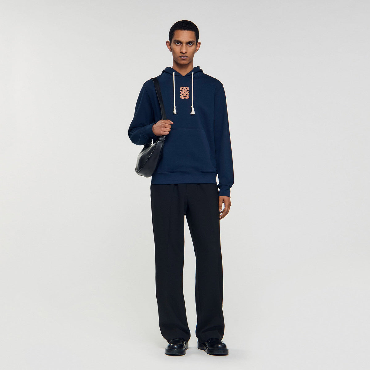 Leather patch sweatshirt | Sandro