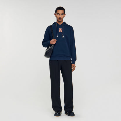 Leather patch sweatshirt | Sandro