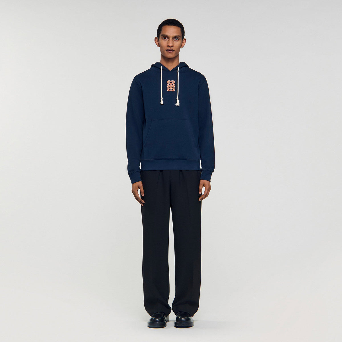 Leather patch sweatshirt | Sandro