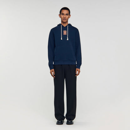 Leather patch sweatshirt | Sandro