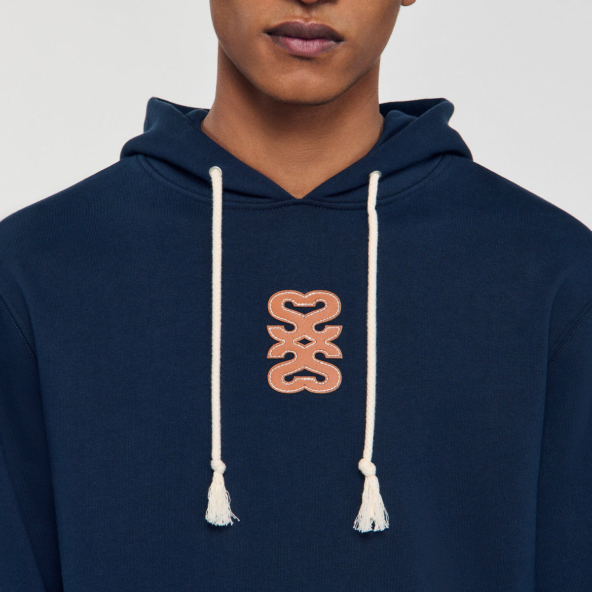 Leather patch sweatshirt | Sandro