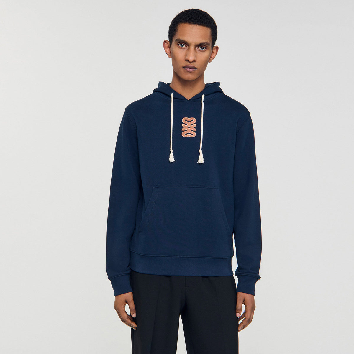 Leather patch sweatshirt | Sandro
