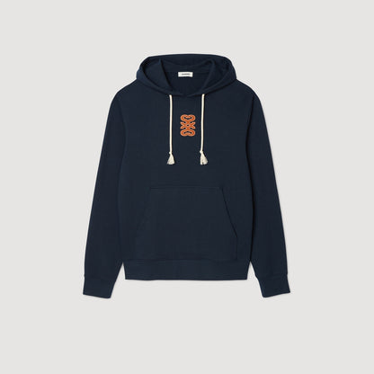 Leather patch sweatshirt | Sandro