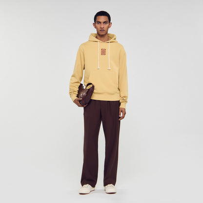 Leather patch sweatshirt | Sandro