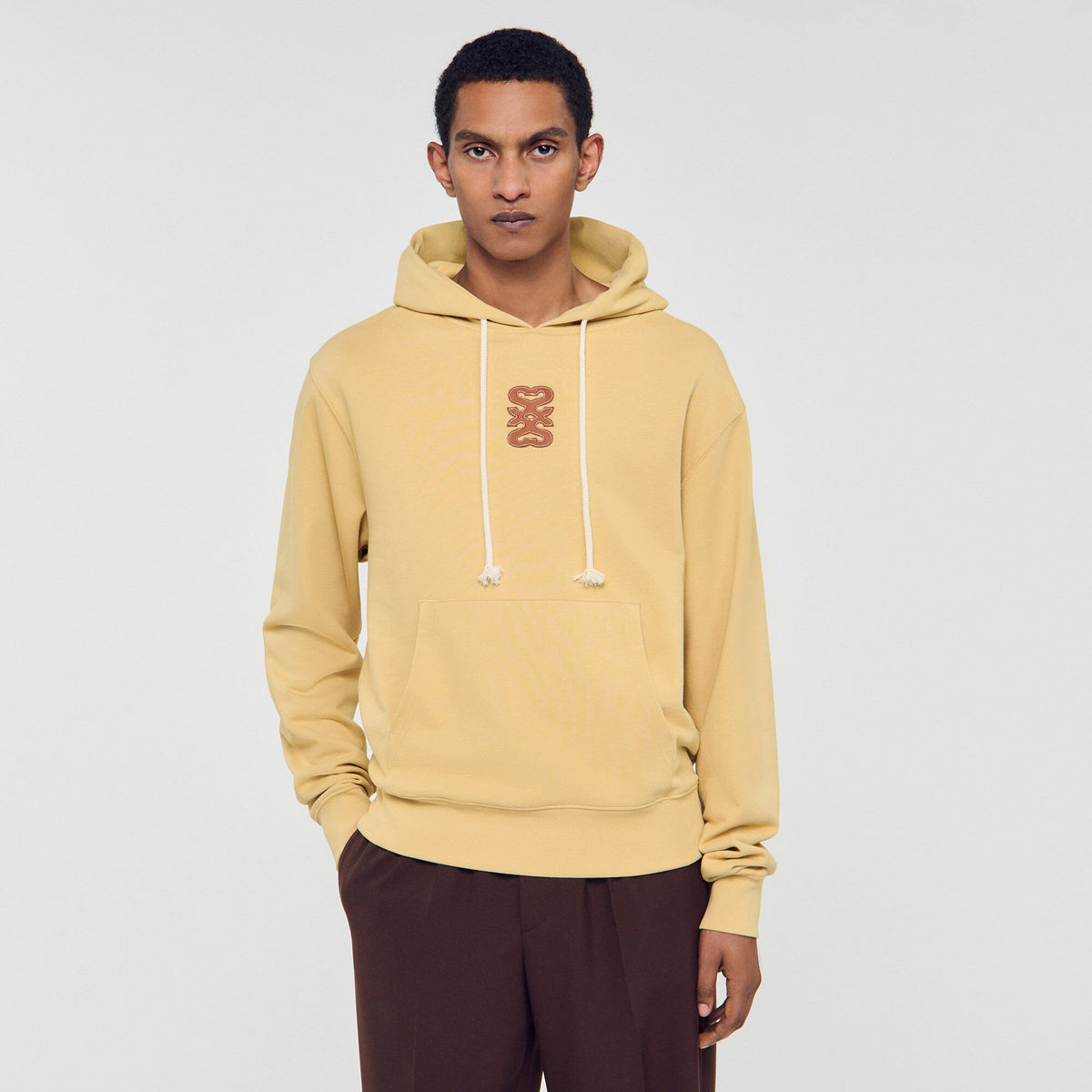 Leather patch sweatshirt | Sandro