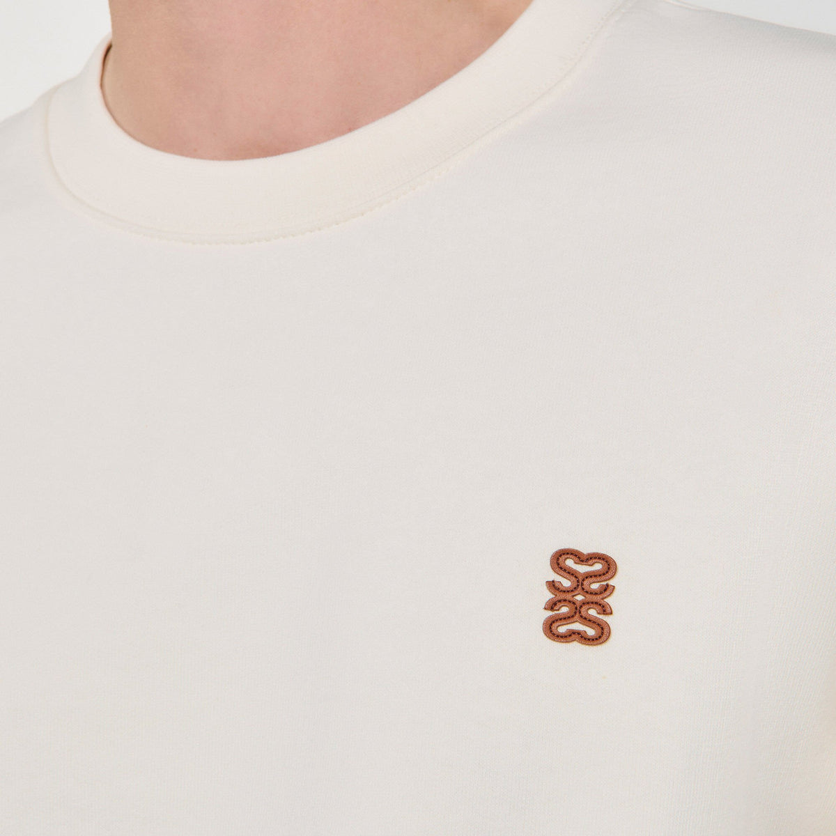 Oversized sweatshirt with leather patch | Sandro
