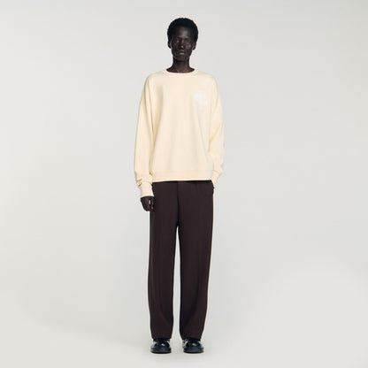Sweatshirt with flower patch | Sandro