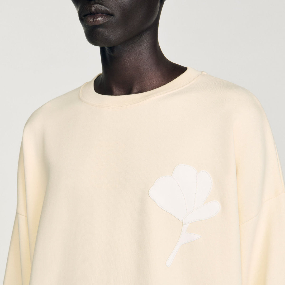 Sweatshirt with flower patch | Sandro
