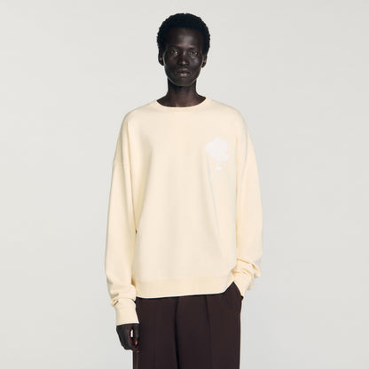 Sweatshirt with flower patch | Sandro