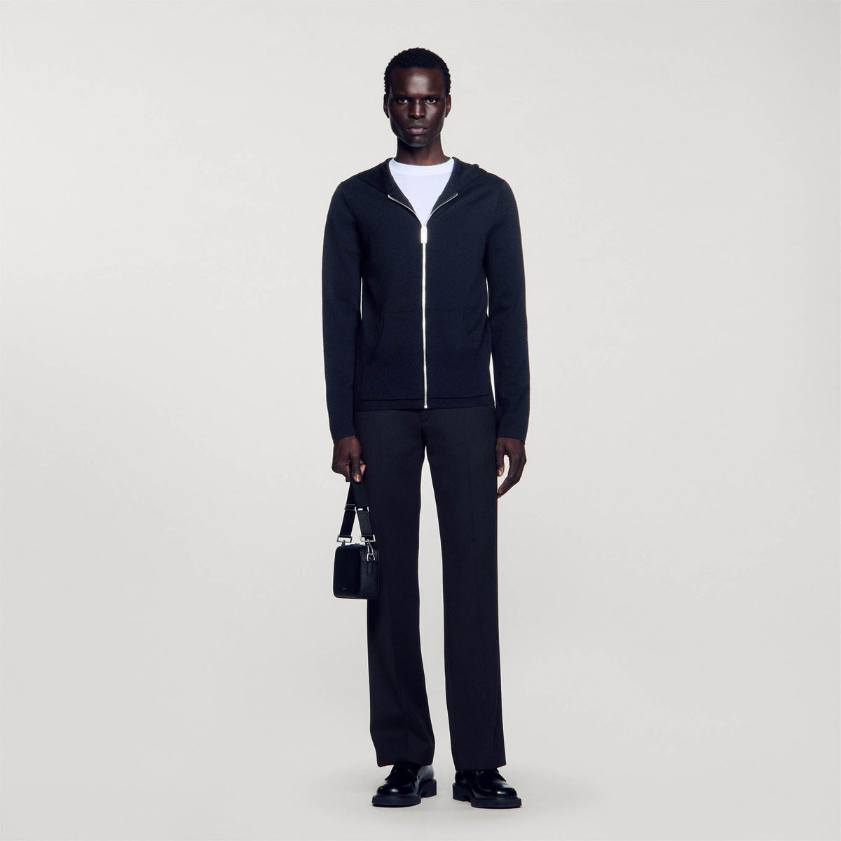 Zipped cardigan with hood | Sandro