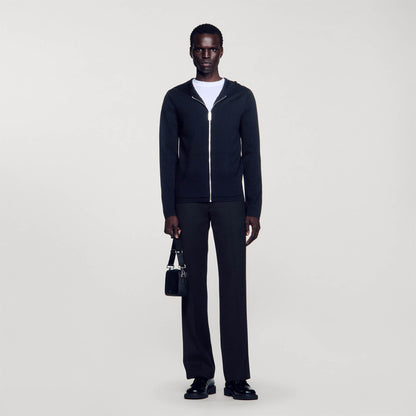 Zipped cardigan with hood | Sandro