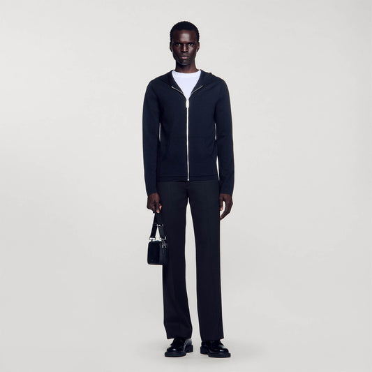 Zipped cardigan with hood | Sandro