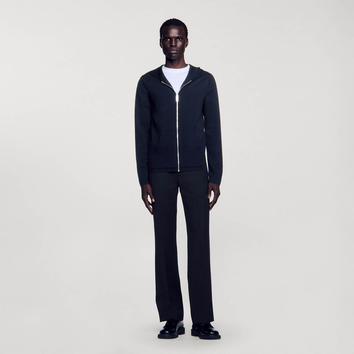 Zipped cardigan with hood | Sandro