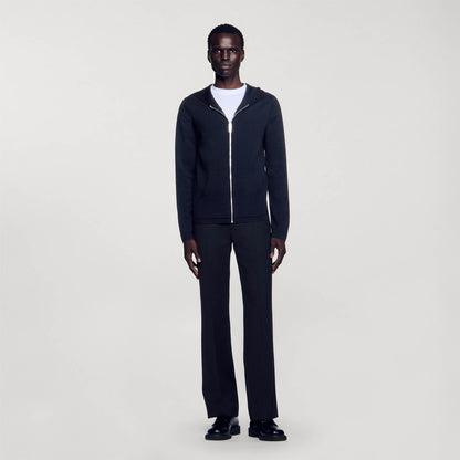 Zipped cardigan with hood | Sandro