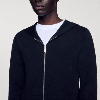Zipped cardigan with hood | Sandro
