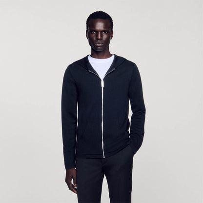 Zipped cardigan with hood | Sandro