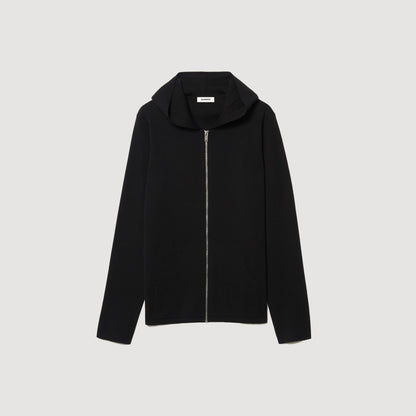 Zipped cardigan with hood | Sandro