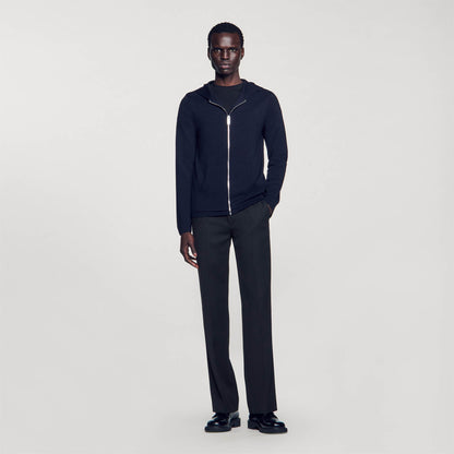 Zipped cardigan with hood | Sandro