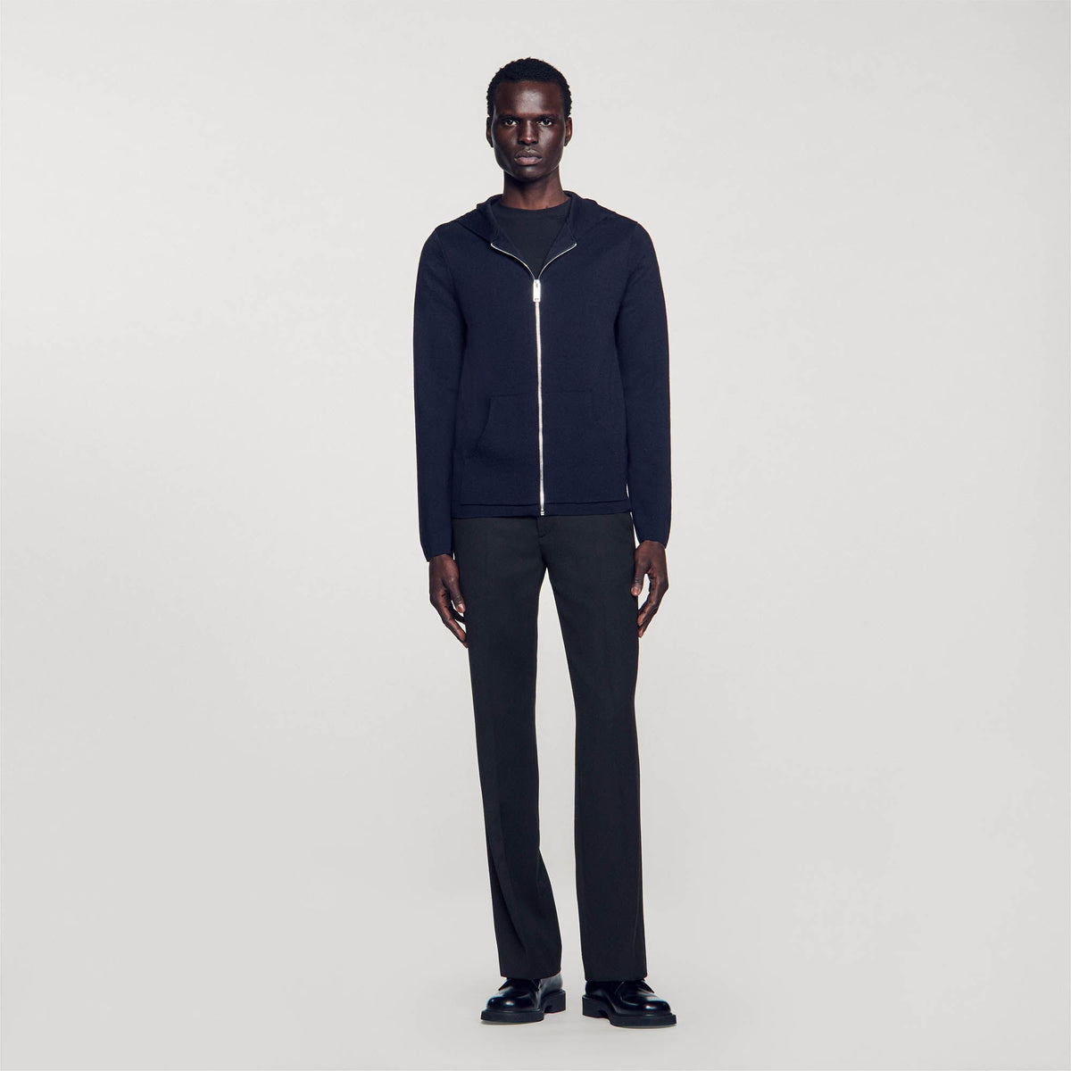 Zipped cardigan with hood | Sandro