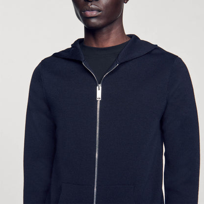 Zipped cardigan with hood | Sandro