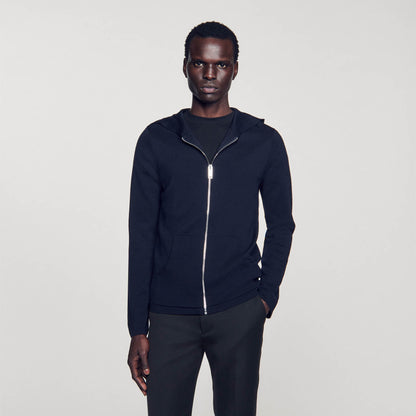 Zipped cardigan with hood | Sandro