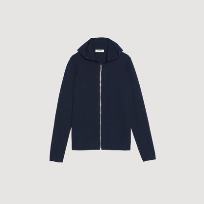Zipped cardigan with hood | Sandro
