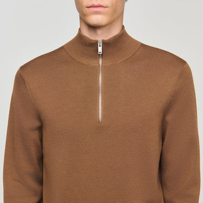 Wool sweater with zip collar | Sandro