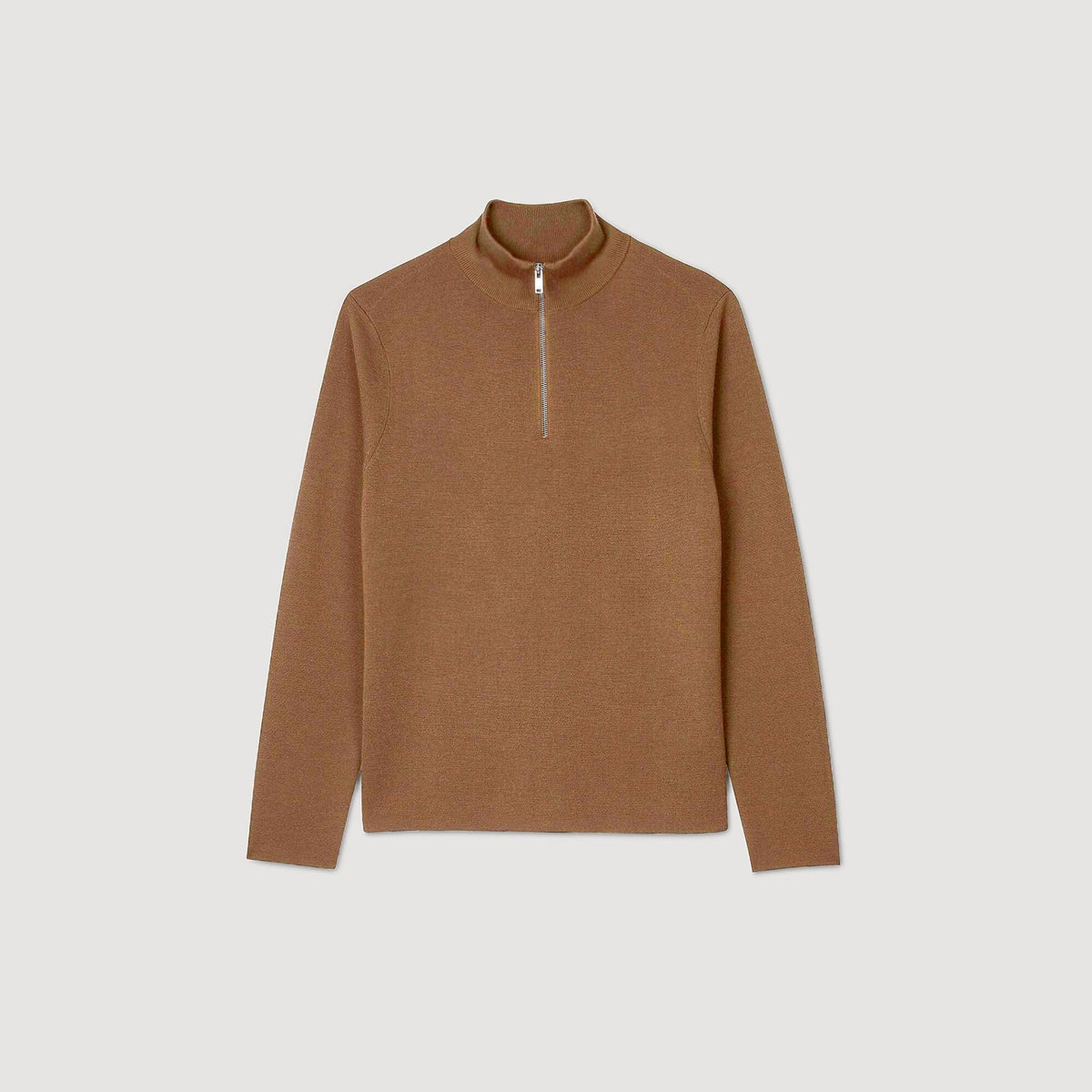 Wool sweater with zip collar | Sandro