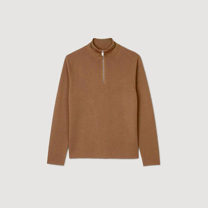 Wool sweater with zip collar | Sandro