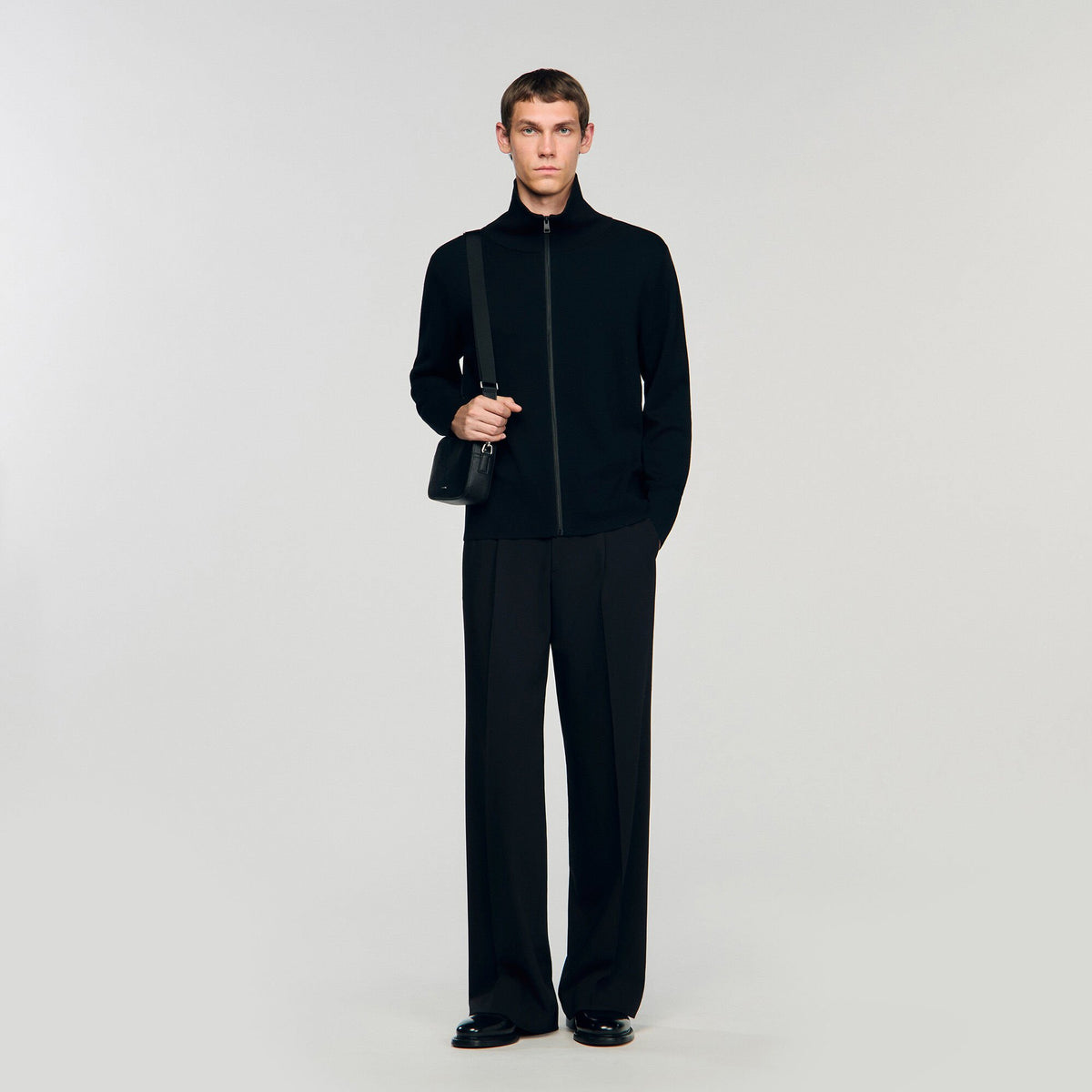 Zip-up wool cardigan | Sandro