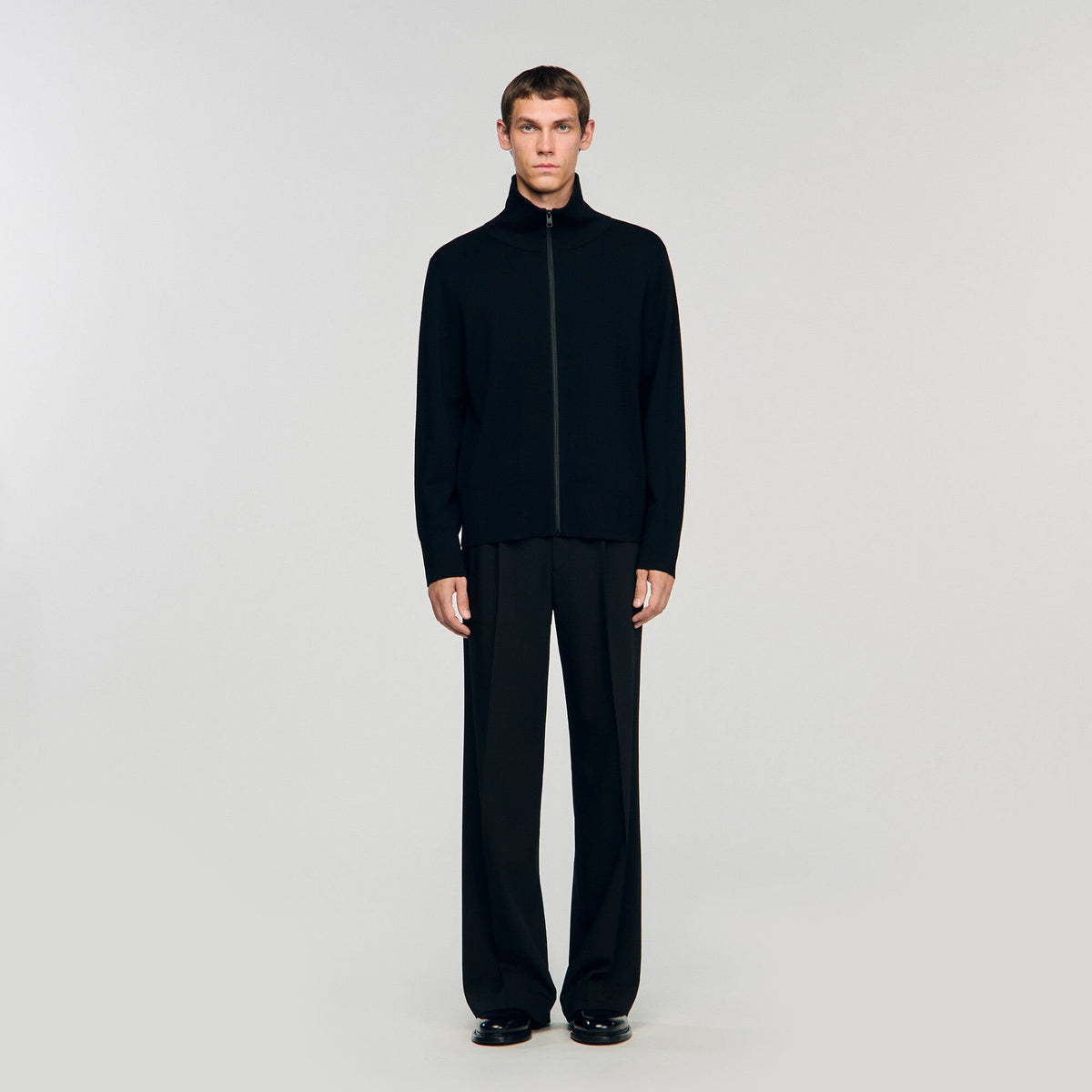 Zip-up wool cardigan | Sandro